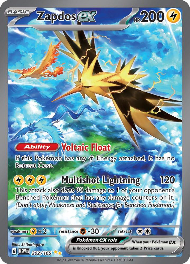 Zapdos ex - 202/165 - SV{ENGELS}