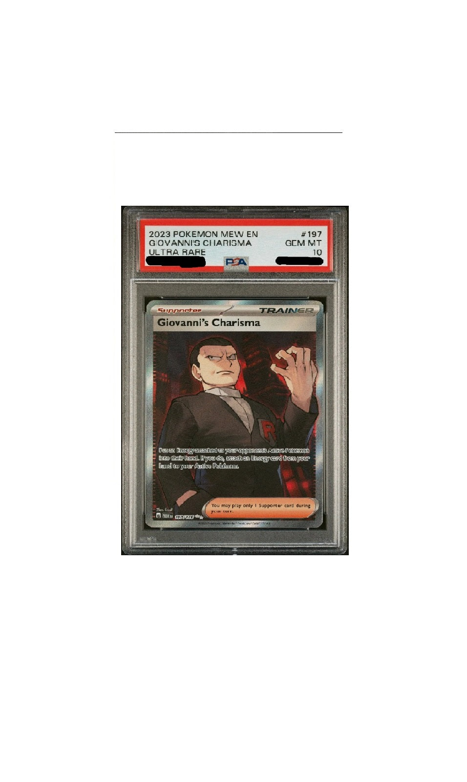 PSA 10 Mew 197 Giovanni Charisma{ENGELS}